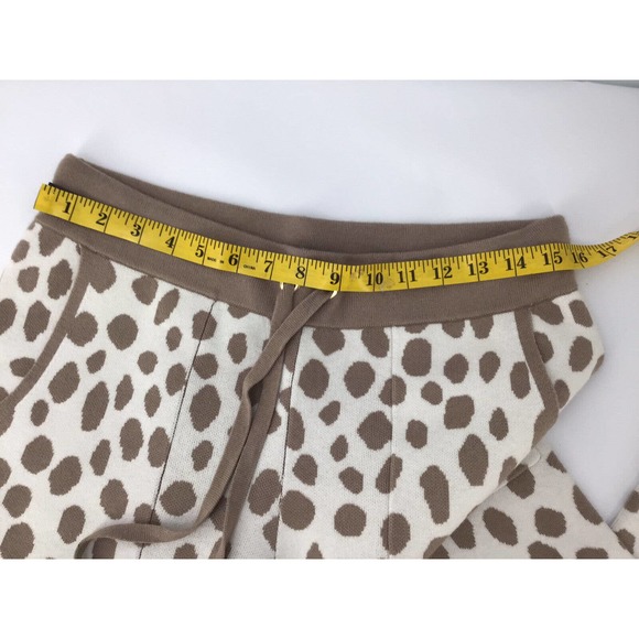 Ann Taylor Cream Taupe Animal Print Sweater Knit Jogger Pants New - Picture 7 of 12